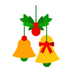 christmas bells isolated on white