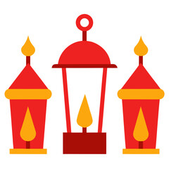 vector illustration of a lantern