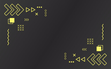 Gradient Yellow Geometric Dark Background