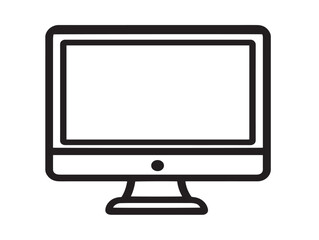 Professional computer icon in clean 2D vector style