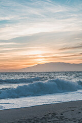 Sunset at La Fabriquilla Beach in Cabo de Gata-Níjar Natural Park, Almería