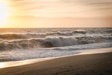 Sunset at La Fabriquilla Beach in Cabo de Gata-Níjar Natural Park, Almería