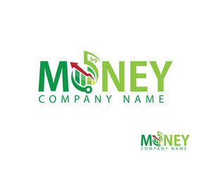 Financial logo creative growth money bank design concept business