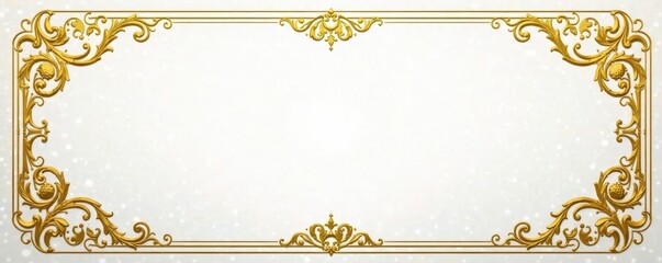 Intricate gold filigree on pristine white, vintage style , wallpaper, ornate