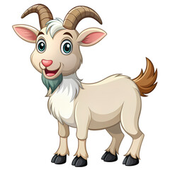 Charming Cartoon Goat A Delightful Illustration