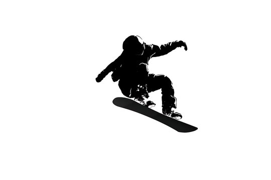 Dynamic snowboarder performing high flying trick - Powered by Adobe