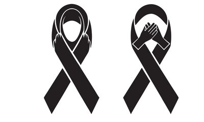 Cancer Awareness Ribbon Icons & Cancer Care Symbol Vector Set