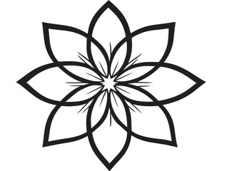 Beautiful floral icon in clean minimalist vector art