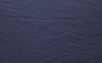 Dark blue fabric background. Cotton Texture