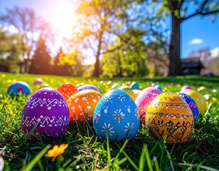 Nature's Canvas: Decorated Easter Eggs Usher in the Spring Season