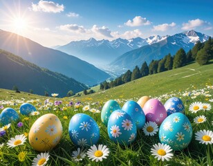 A Festive Awakening: Painted Eggs and Flowers Herald the Arrival of Spring