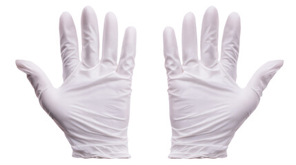 Obraz premium Pair of Sterile Gloves Isolated on Transparent Backdrop