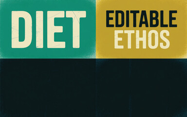 Diet editable ethos text graphic design poster