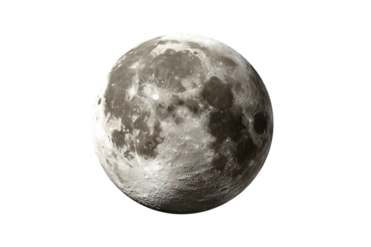 The Earth's Natural Satellite: A Detailed Lunar Image