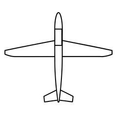 Lightweight Glider Design with Detailed Wing Span Engine less Vector Illustration