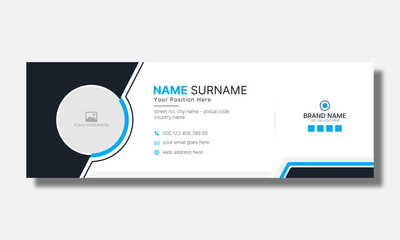 Creative modern email signature design, minimalist email footer template