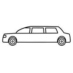 Minimalist Stretched Limousine Silhouette Vector Design