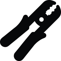 coax cable stripper used in signal processing silhouette engineering tool vector