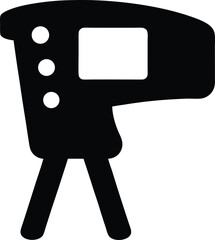 digital inclinometer used in surveying silhouette engineering tool vector