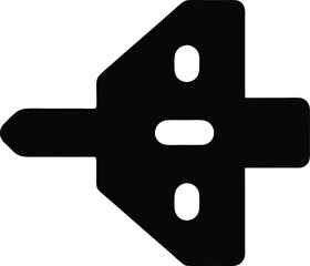 dowel jig used in precise drilling silhouette engineering tool vector
