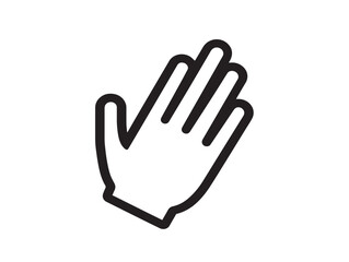 Fototapeta premium Minimalist Hand Icon With Clean Elegant Vector Line Art