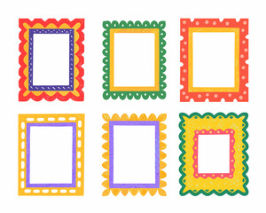 set of colorful frames