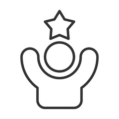 Success Icon Outline Style. Vector Illustration Design