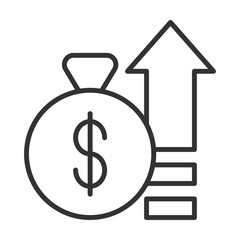 Capital Icon Outline Style. Vector Illustration Design