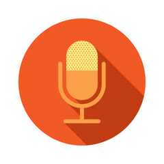 Minimalist Podcast or microphone logo vector illustration