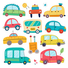 set of transport icons
