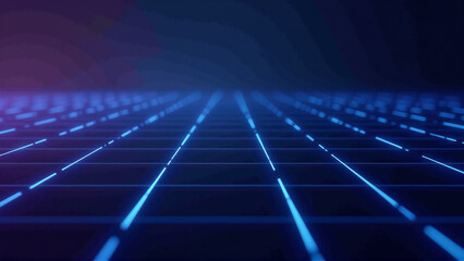 Digital grid background in gradient blue