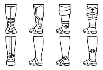 Leg braces support walking and standing art