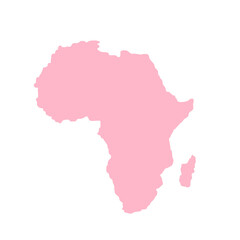 Africa Map Silhouette Pink