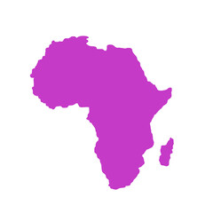Africa Map Silhouette Purple