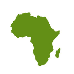 Africa Map Silhouette Green