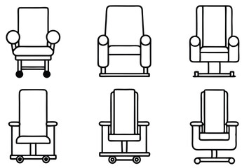 Lift chairs modern stylish support line art
