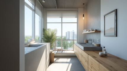 experience modern capsule bathroom designed in loft style blending industrial elements with contemporary accents