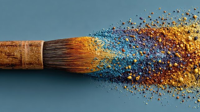 Painterly motion capturing digital flecks in vivid spectrum, designed for multimedia installations, creative software interfaces, and digital advertising animations.