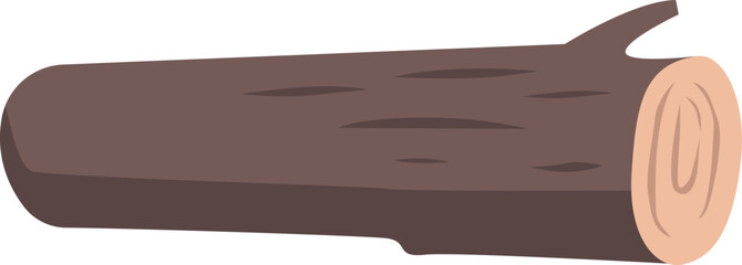 Tree log firewood vector illustration