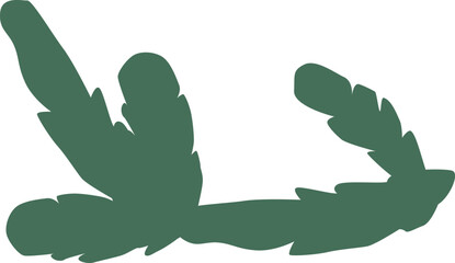 Green spruce tree twig vector illustration