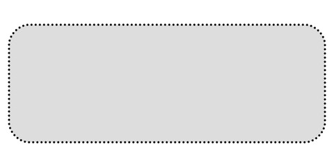 Rounded dotted rectangle text box
