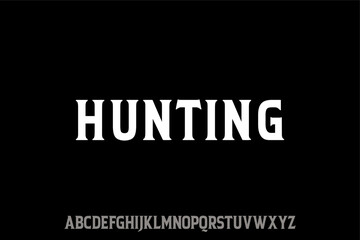 Typography image showcasing word hunting on black background