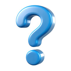 Naklejka premium 3D Render icon of Question mark