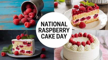 Celebrate National Raspberry Cake Day with creamy, fruity dessert delights.