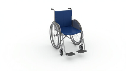 A Sleek Wheelchair with a Silver Metallic Frame Designed for Comfort and Mobility