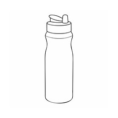 Sleek athletic water bottle with flip top drink sports