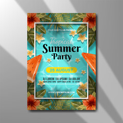 summer party poster template design