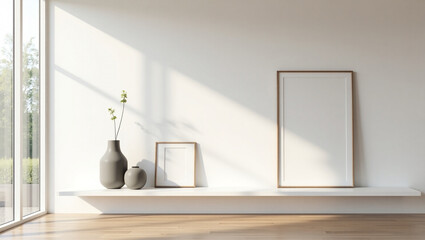 A Spacious Light-Filled Exhibition Room Interior Showcasing Modern Art