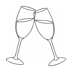 Toasting wine glasses celebration cheers clinking glasses