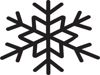 Contemporary Snow Icon with Stylish Minimal Artistic Lines